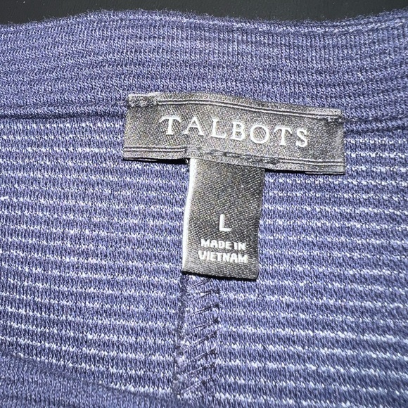 Talbots Color Block Striped 3/4 sleeve Top Size Large EUC - Picture 3 of 6